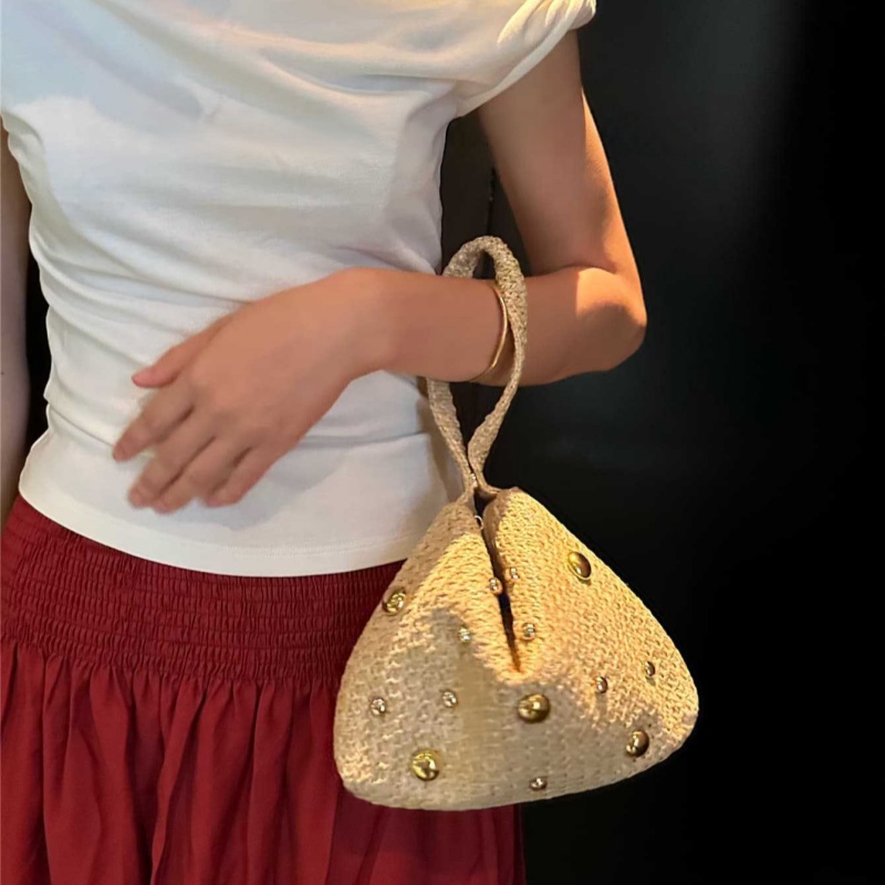 Driehoekige geweven stro clutc - Women'S Raffia Bags recensie en prijs
