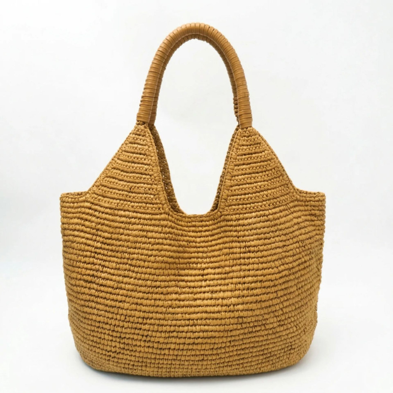 Handgemaakte tas met grote cap - Women'S Raffia Bags recensie en prijs