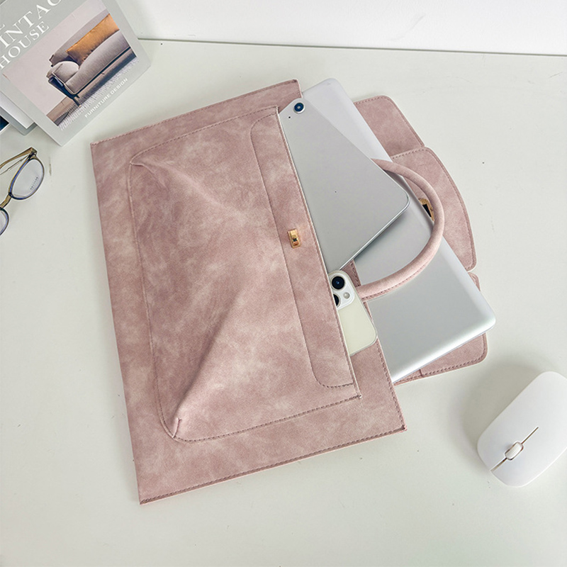 Elegante roze PU leren laptopt - Women Hand Bags For Office recensie en prijs