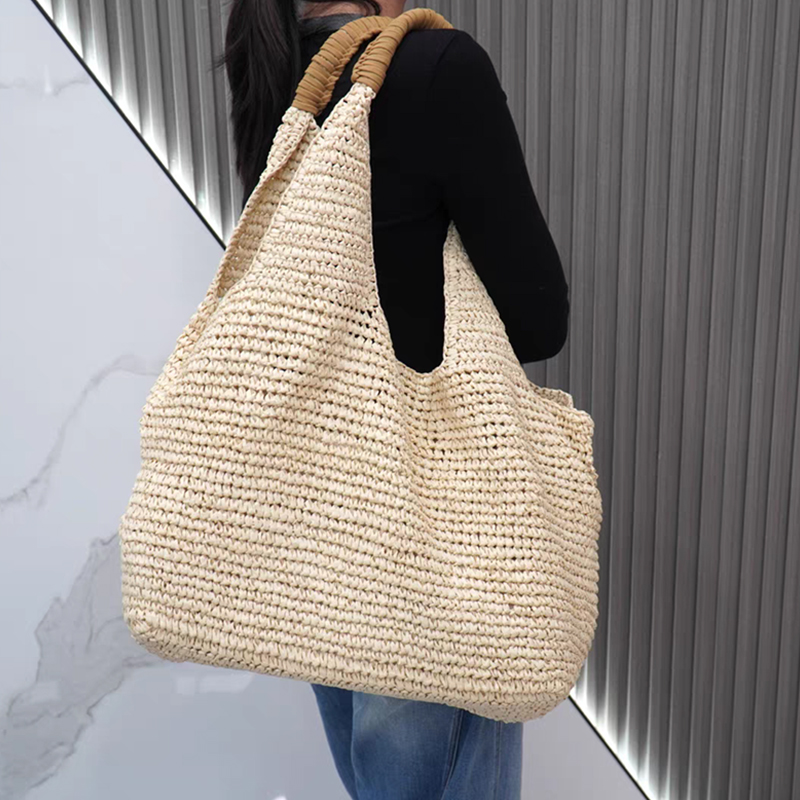 Raffia geweven stro schouderta - Women'S Raffia Bags recensie en prijs